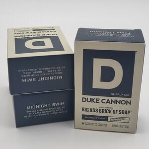 Lot of 3 Duke Cannon Midnight Swim Half Ration Brick‎ of Soap 4.5oz